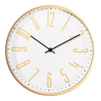 Relógio de parede dourado 30 cm - DCasa
