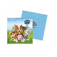 Guardanapos Paw Patrol azul 16,5 x 16,5 cm - 20 unid.