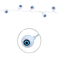 Grinalda de olhos vermelhos com 10 LEDs, 1,30 m de comprimento.