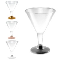 Copo de cocktail com pé com cor de 180 ml - 3 unidades