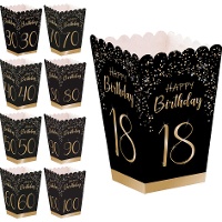 Caixa de Elegant Gold alta com números - 12 unidades
