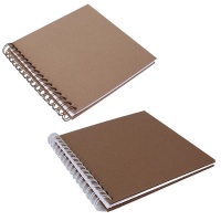 Álbum kraft com folhas brancas em espiral 21 x 20 cm - Artis decor - 1 peça