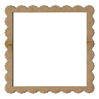 Abanador de madeira com moldura quadrada de renda com acetato 9 x 9 cm - Artis decor