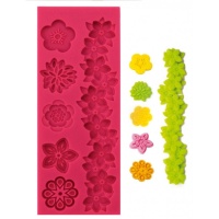 Molde de silicone de flores de 16 x 6 x 0,8 cm - Scrapcooking