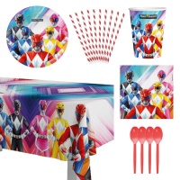 Pack Festa Power Rangers - 8 pessoas