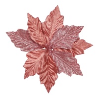 Flor de Natal cor-de-rosa de 22 cm