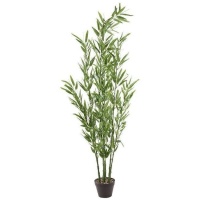 Planta artificial de bambu com vaso preto 1,60 m