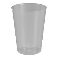 Copos de 600 ml de plástico transparente largo - 4 unidades