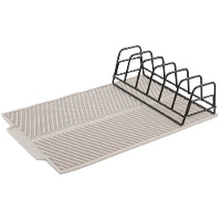Escorredor de pratos de 24 x 9,5 x 8 cm com base de silicone