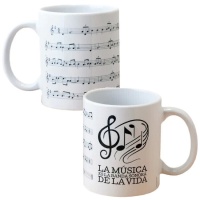 Caneca de 330 ml de A música é a banda sonora da vida - 1 unidade