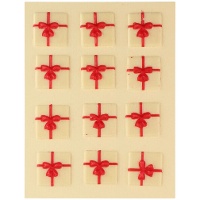 Figuras de chocolate branco para presentes de Natal - 6 unidades