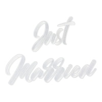 Patch termo-adesivo Just Married branco