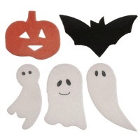 Folhas de hóstia comestíveis de Halloween de 4 a 5 cm - Dekora - 128 unidades