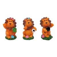 Estatuetas para bolo de leão 3,5 a 4 cm - Dekora - 50 unidades