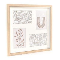 Moldura multi-fotos em tons de rosa para 4 fotos 10 x 15 cm - DCasa