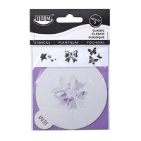 Borboletas, fitas e estrelas stencils para cupcakes 9 cm - JEM - 3 unidades