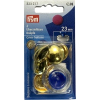 Botões reversíveis em latão dourado de 23 mm - Prym - 4 pcs.