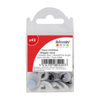 Figuras de olhos sortidas com pestanas para artesanato - 42 pcs.