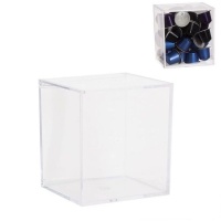 Caixa transparente para cápsulas de café 12,5 x 10,5 x 13 cm