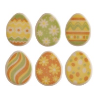 Figuras de ovos de Páscoa em açúcar sortidas - Dekora - 100 unid.