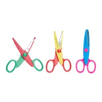 Tesoura ziguezague sortida para crianças 15 cm - 1 unid.
