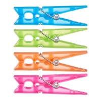 Pinça de plástico 8 cm - 24 peças.