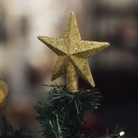 Estrela dourada de 10 cm para árvore