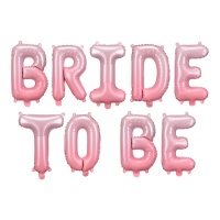Balão letras Bride to Be rosa de 350 x 45 cm - PartyDeco
