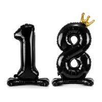 Número 18 balão com base de 84 cm - PartyDeco
