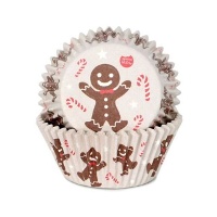 Cápsulas para cupcakes de Boneco de Gengibre - 48 unidades