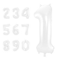Balão número branco 86 cm - Folat - 1 unid.