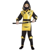 Fantasia Ninja Amarela para Crianças