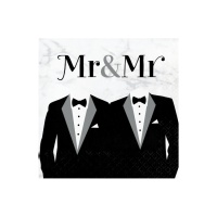 Guardanapos Mr & Mr de 16,5 x 16,5 cm - 16 unidades