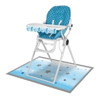 Kit de cadeira alta para o primeiro ano azul - 2 peças