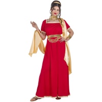 Fato de César Romano vermelho e dourado para mulher