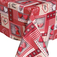 Toalha de mesa 2,00 x 1,50 m tecido de Natal vermelho