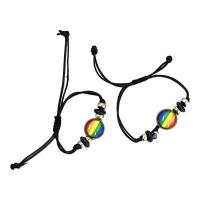 Bracelete de fio circular arco-íris - 1 pc.