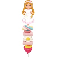 Brocheta de Comunhão menina loira de 40 gr