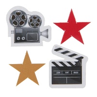 Confetes de Hollywood em Cartão - 50 unidades
