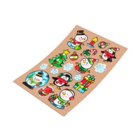 Autocolantes de Natal Bonecos de neve e pinguins