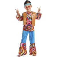Fato de hippie com estampado alegre para rapaz