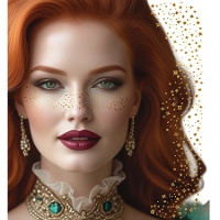 Joias faciais adesivas com sardas douradas