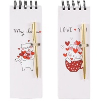 Caderno Love Story com caneta - 1 unidade