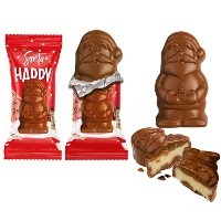 Chocolates recheados com creme de leite para o Natal - 80 g - 8 unidades