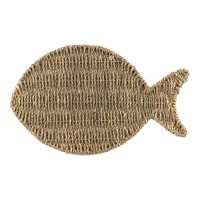 Tabuleiro decorativo com peixes de algas 40 x 27 cm - DCasa