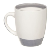 Caneca cinzenta de 360 ml com risca branca