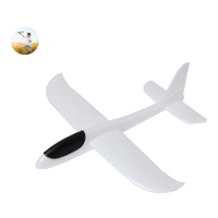 Avioneta aerodinâmica branca de 38 x 10 cm