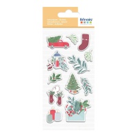 Autocolantes 3D com desenhos de Natal