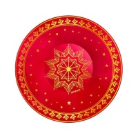Sacos dourados com estrelas de Natal 350 cc - 6 unid.