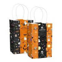 Sacolas de presentes de Halloween em formato de figuras de 21 x 13 x 8 cm - 4 unidades